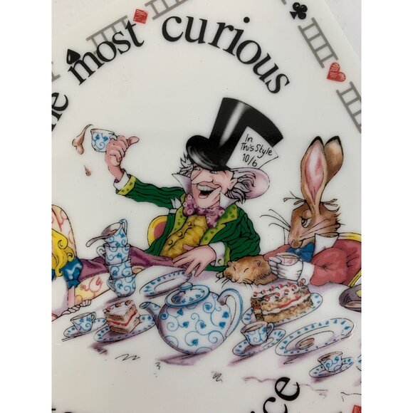 Alice In Wonderland Tea Party Ceramic & Cork Square Trivet Tile Mad Hatter 8798 - Picture 4 of 4